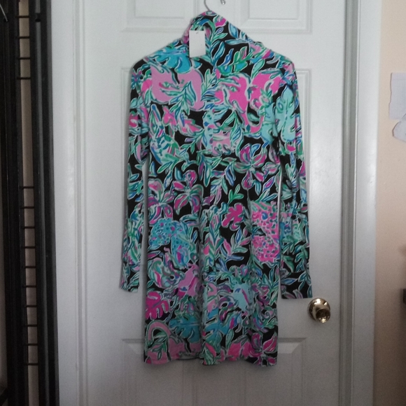 Lilly Pulitzer LilShield UPF 50+ Dress in Onyx Let’s Get Wild Print Size… - Picture 7 of 14